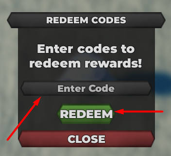The Enter Code box and REDEEM button in Unlimited Battlegrounds