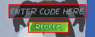 Foot Bolt enter codes box and redeem button