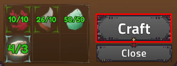 Tidalgem Smith NPC craft button