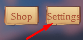 The Settings button in Pirates vs. Ninjas