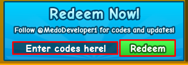 Grow An Army enter codes box and redeem button
