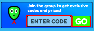 Snake Simulator enter codes box and go button