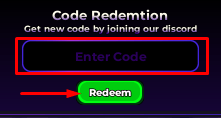 The codes section in Fusion Piece