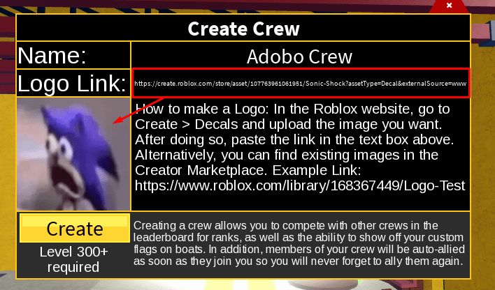 Uploading the example decal into Blox Fruits
