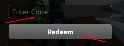Enter Code box and Redeem button to redeem codes in Clashers Royale