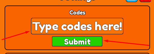 The Type codes here! box and Submit button in My Haunted House