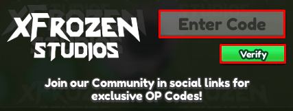 Be a Lucky Block enter codes box and verify button