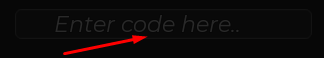 Enter code here box to redeem codes in Neo Volleyball League