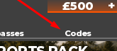 The Codes button in Warehouse Manager Tycoon