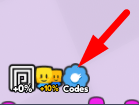 The Codes button in Fastest Typer Race