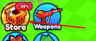 The Store button in Shoot Race Simulator