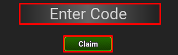 Anime Loot Odyssey enter codes box and claim button