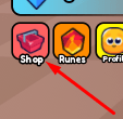 The Shop button in Treasure Incremental