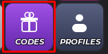 Ultimate Gym Game codes button