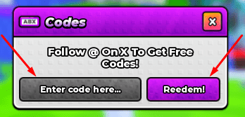 The Enter code here... box and Reedem button in +1 Skate Trickz Escape