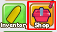 Ricochet or Hide shop button