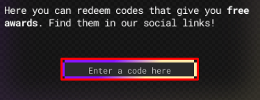 Buckshot enter codes box