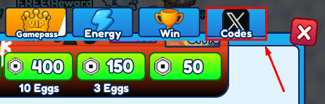 Save Brainrot codes button