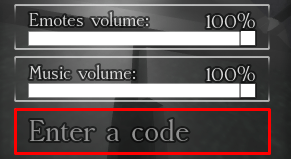 Massacre enter codes box
