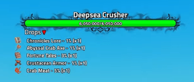King Legacy Deepsea Crusher stats