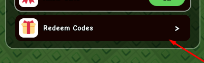 The Redeem Codes button in My Farmers Garden