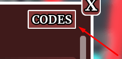 The CODES button in Creepypastas Cards