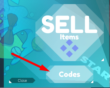 The Codes button in Neon Knights