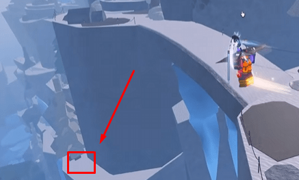 The yellow crystal's location in Fisch