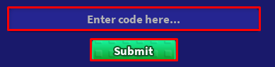Fish a Brainrot enter codes box and submit button