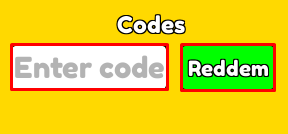 Become the biggest brainrot enter codes box and reddem button