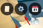The Settings button in Prison Gym Simulator