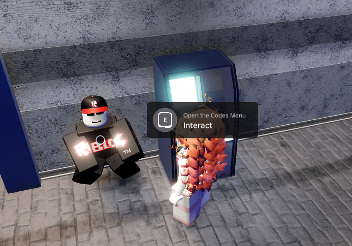 The E Open the Codes Menu button in Noob Experiment: Warzone