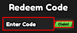 Grand Master enter codes box and claim button