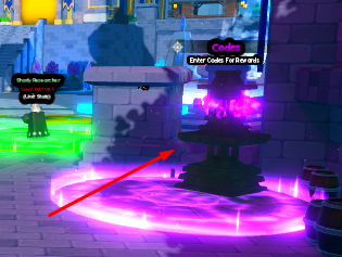 Codes area in Anime Dungeons