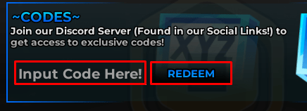 Omega Rarities 2 enter codes box and redeem button