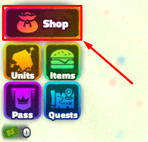 SpongeBob Tower Defense shop button