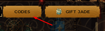 CODES button in Cultivation: Evermortal
