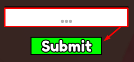The empty code box and Submit button in Brainrot Tag