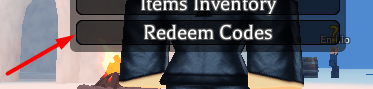 The Redeem Codes button in Elementalism
