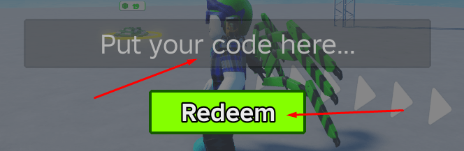 Put your code here box and Redeem button to redeem codes in El Gran Maja SCP Tycoon