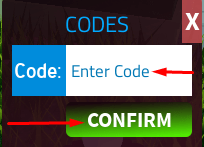 The Codes section for United Burst 2