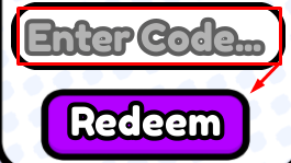 The "Enter Code" box and Redeem button in +1 Strength Per Punch