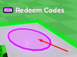 Redeem Codes area in UGC Steal Points