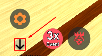 Anime Fighting Simulator: Endless arrow button