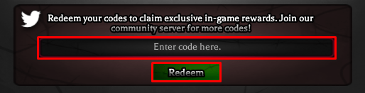 Kanom Tokyo enter codes box and redeem button