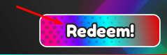 Redeem button that reveals the code redemption interface