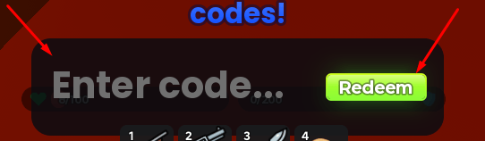 The Enter code... box and Redeem button in Boom Hood