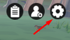 The Settings button in Dinosaur Evolution