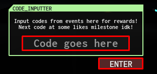 Cyberpunking enter codes box