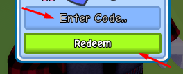 The "Enter Code" box and Redeem button in Sandbox Hatcher X